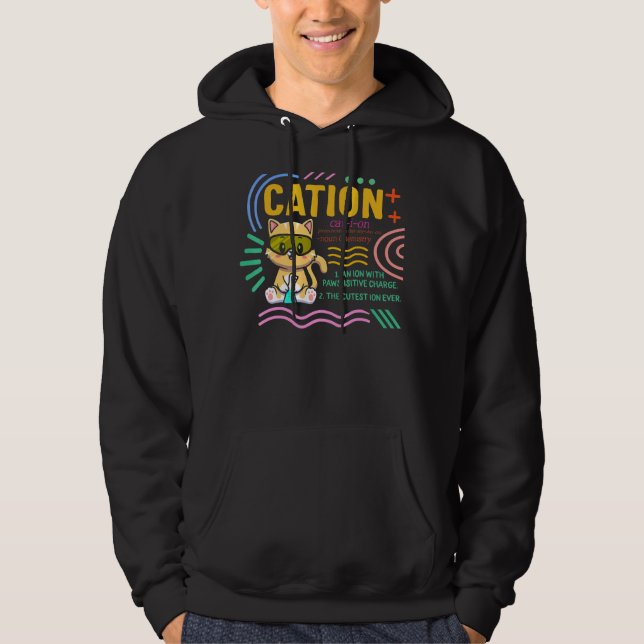 Science Nerd Cation Cute Pawsitive Chemistry Scien Hoodie (Framsida)