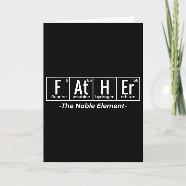 Science Nerd Pappa Roligt Fadersdag Element Period Kort (Framsida)