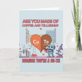 Science nörd Valentine vetenskapsman Kemistudent Kort