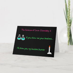Science of Kärlek Card (Chemistry 2) (från handjur Helgkort