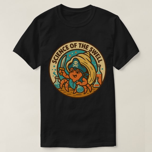 Science Of The Swell Pirate Crab T Shirt (Design framsida)