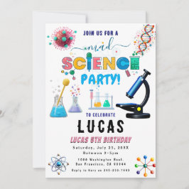 Science Party Birthday bjudande Inbjudningar