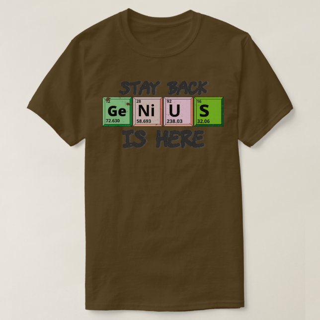 Science Periodic Bord Genius T Shirt (Design framsida)