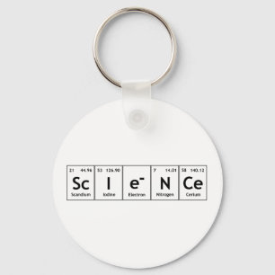 ScIeNCe Periodic Bord Inslag Ord kemi Nyckelring