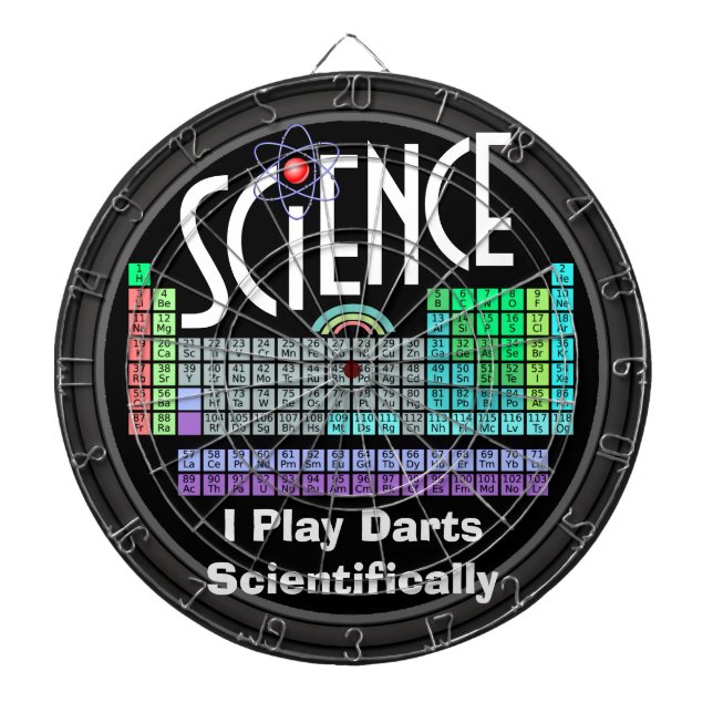 Science Periodic Bord of Inslag Dartboard Darttavla (Framsidan)