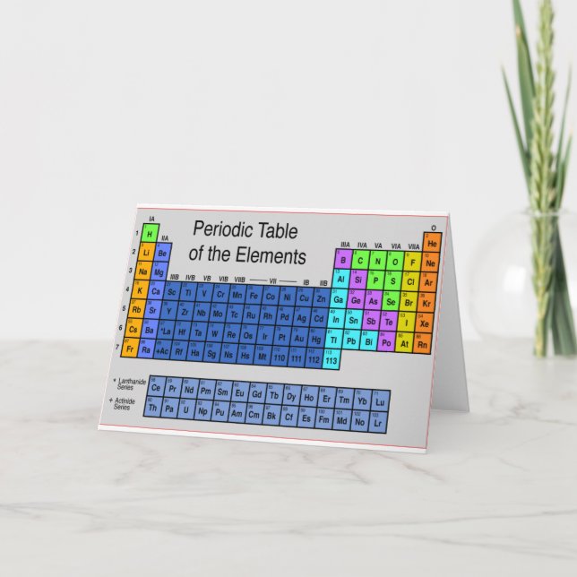 Science Periodic Bord of Inslag Gifts Kort (Framsida)
