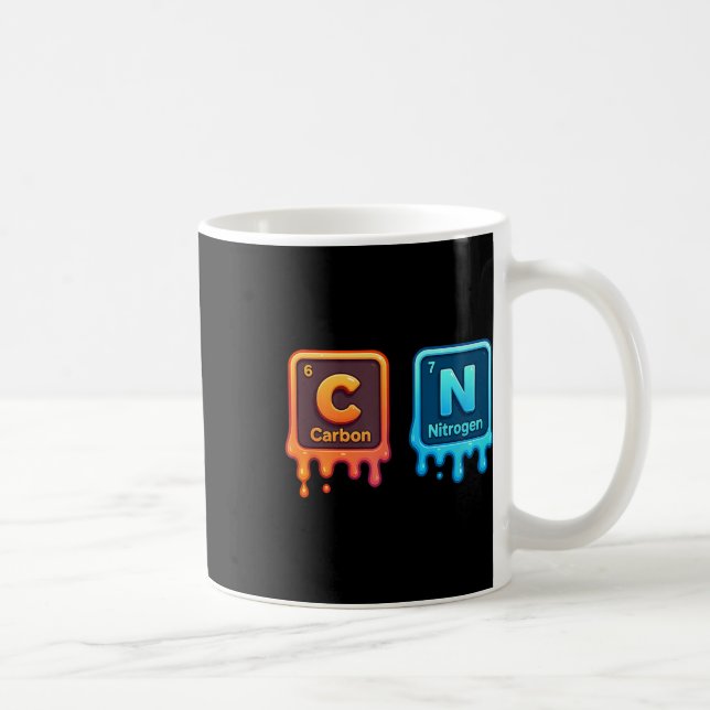 Science Periodic Table 67 Meme Aesthetic Funny 6 7 Kaffemugg (Höger)