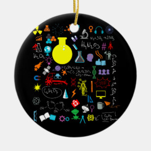 Science Physic Math Chemistry Biology Astronomy Julgransprydnad Keramik