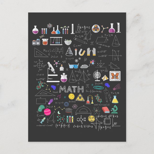 Science Physics Math Chemistry Biology Astronomy Vykort (Framsida)