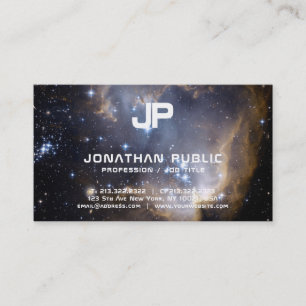 Science Physics Space Universe Monogram Plain Visitkort