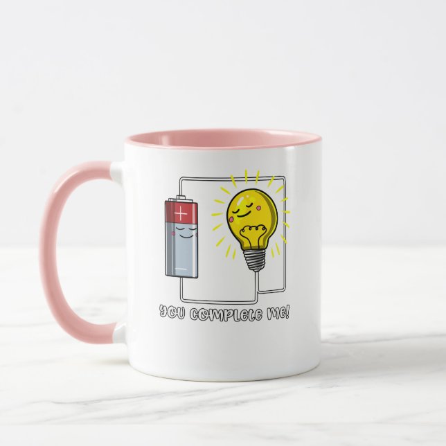 Science Physics you Complete Me Funny Joke Mugg (Vänster)