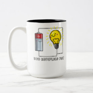 Science Physics you Complete Me Funny Joke Två-Tonad Mugg