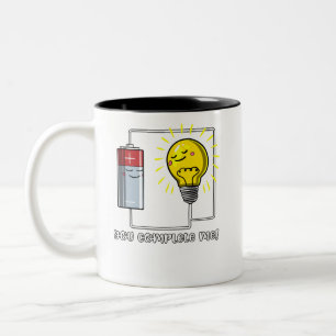 Science Physics you Complete Me Funny Joke Två-Tonad Mugg