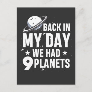 Science Planet Astronomy - Pluto Galaxy Citat Vykort