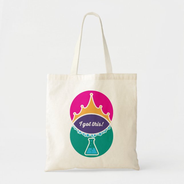 Science Princess (Bold) Basic Tote Tygkasse (Framsidan)