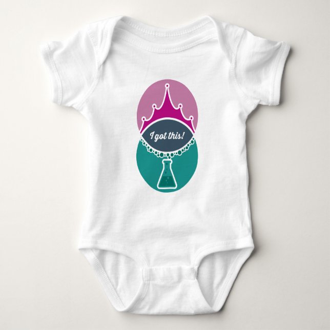 Science Princess (Muted) Baby Shirt T Shirt (Framsida)