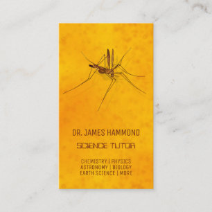 Science Private Tutor Mosquito i Amber Fossil Visitkort