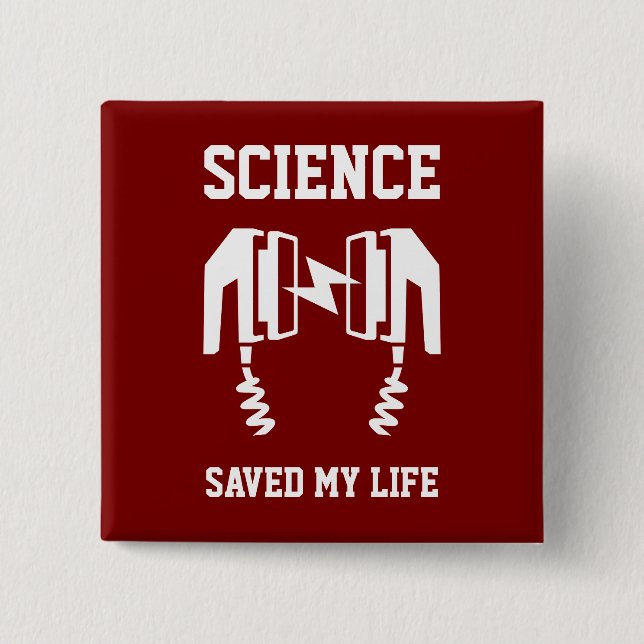 Science räddade mitt liv knapp (Framsida)