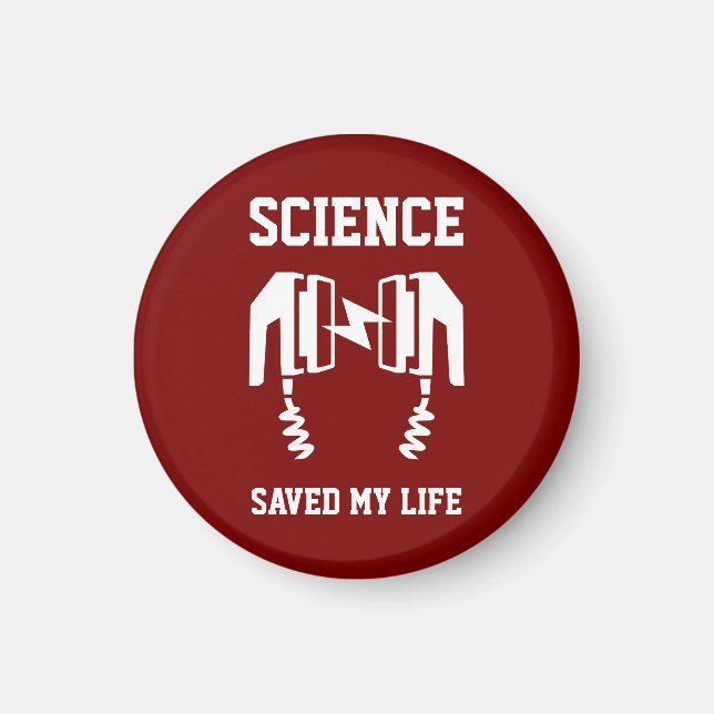 Science räddade mitt liv magnet (Framsidan)