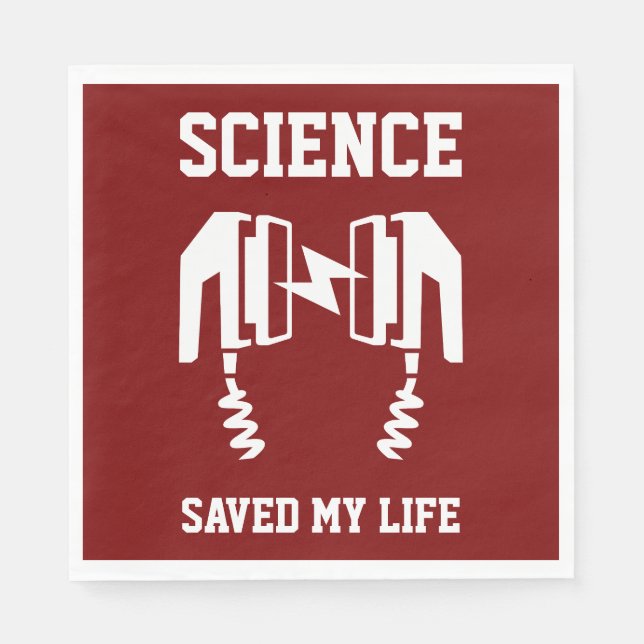 Science räddade mitt liv pappersservett (Framsidan)