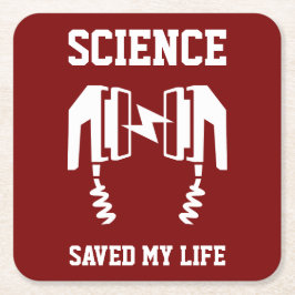Science räddade mitt liv underlägg papper kvadrat