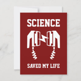 Science räddade mitt liv vykort