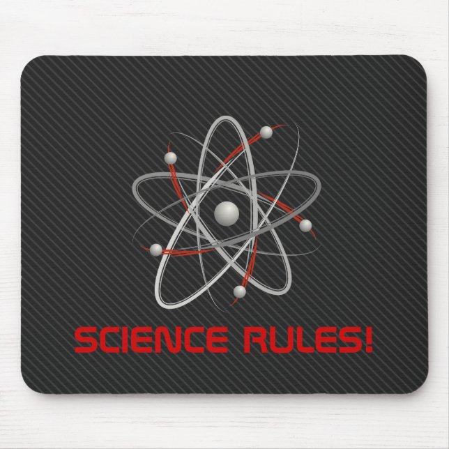 SCIENCE REGLER! Atom (004a) | Geek Mousepads Musmatta (Framsidan)