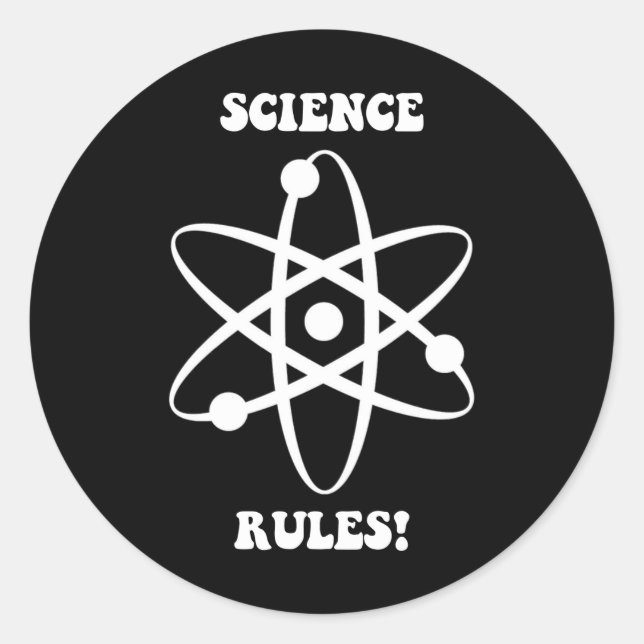 science regler runt klistermärke (Framsida)