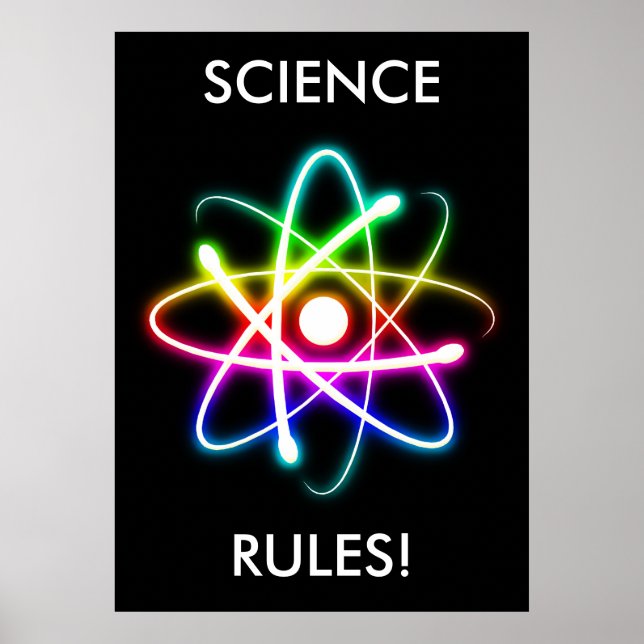 SCIENCE REGLER | Unik atom-symbol Poster (Framsidan)
