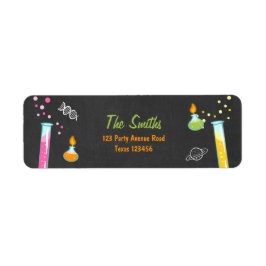Science Return Address Label Experiment Lab Party Returadress Etikett