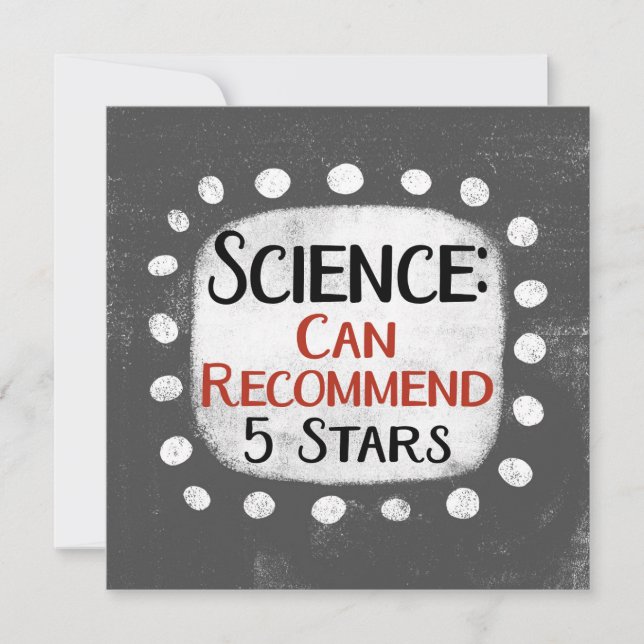 Science Review 5 Stars Greeting Card Kort (Framsida)