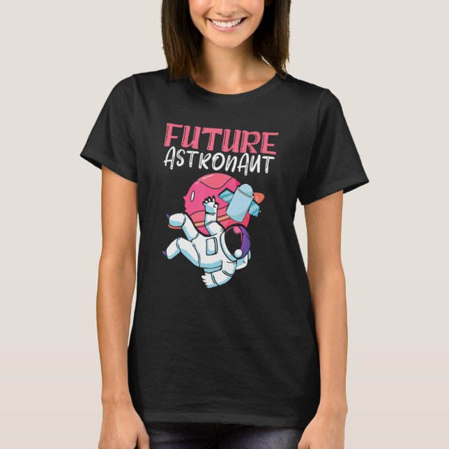 Science Rocket Planet Rymden Universe Future T Shirt (Framsida)