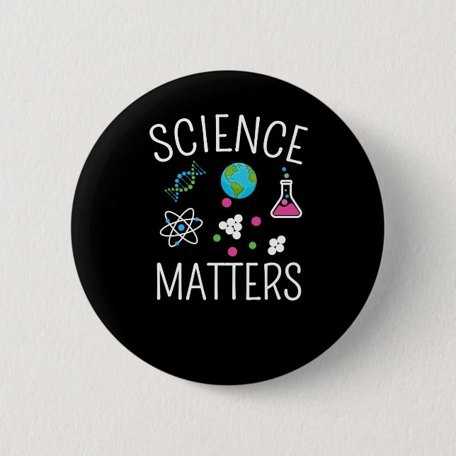 Science S - Funny Science Pun Sticker1 Knapp (Framsida)