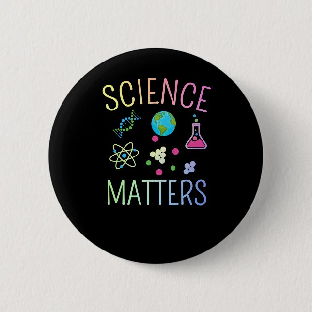 Science S - Funny Science Pun Sticker Knapp (Framsida)