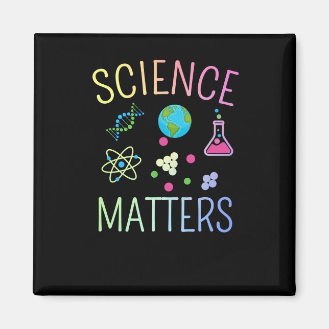 Science S - Funny Science Pun Sticker Magnet (Framsidan)