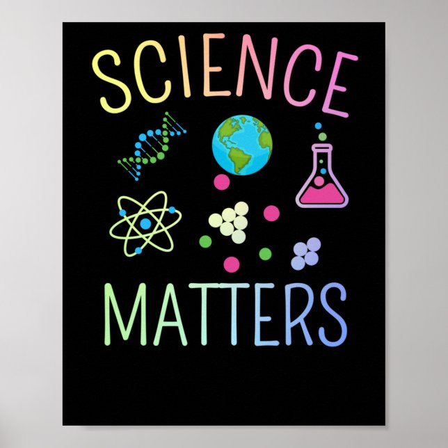 Science S - Funny Science Pun Sticker Poster (Framsidan)
