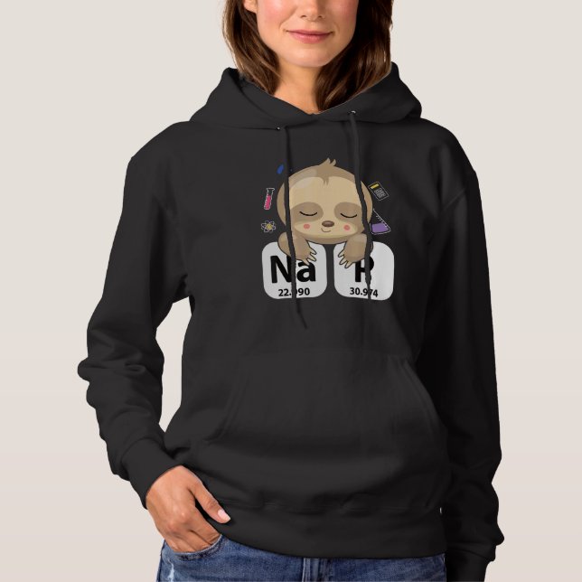 Science Sloth I Nap Periodically Chemistry Bioche T Shirt (Framsida)