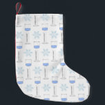 Science Snowflake Beaker Graduated Cylinder Winter Liten Julstrumpa<br><div class="desc">Underbar för vetenskapen älskare! Denna mönster av bägare,  graderade cylindrar och snöflingor är perfekt för helgdagarna under julen.</div>