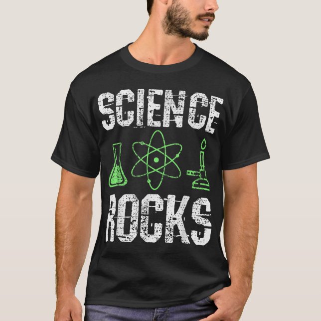 Science Sten biolog Chemistry Physics Lacher T Shirt (Framsida)