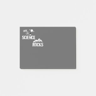 Science Sten Flask Beaker Stones Scientist Post-it Block