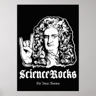 Science Sten Herr Isaac Newton Poster