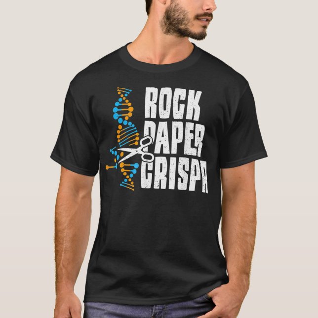 Science Sten Papper Crispr Ingenjör Ord  T Shirt (Framsida)