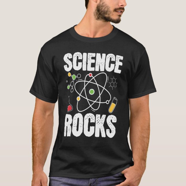 Science Sten Scientist Chemist Physicist Biologis T Shirt (Framsida)