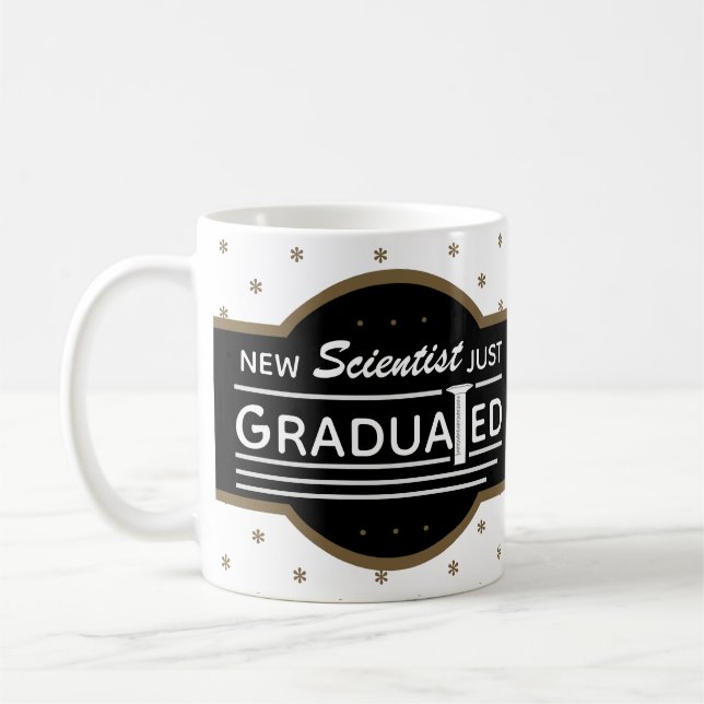 Science Studenten Scientist Graduated Cylinder Kaffemugg (Vänster)