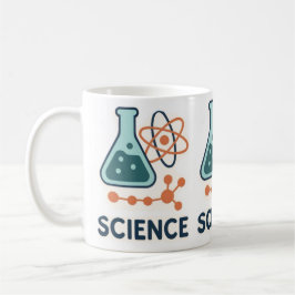 Science Subjekt Sticker - kolv, molekyler och atom Kaffemugg