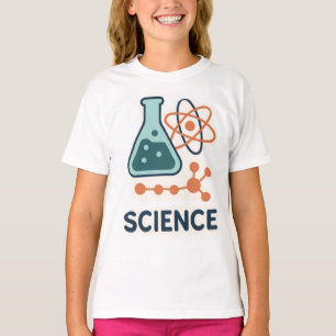 Science Subjekt Sticker - kolv, molekyler och atom T Shirt