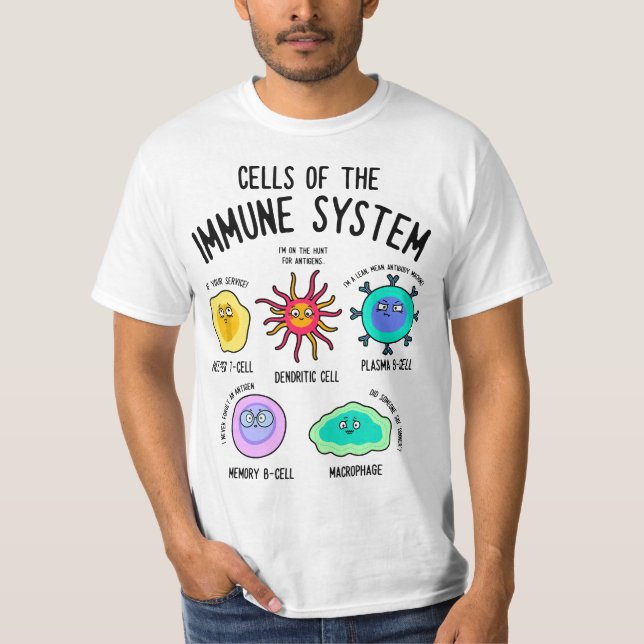 Science T, Immune Cells T, Funny Science  T Shirt (Framsida)