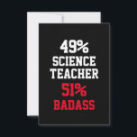 Science Teacher Badass-kort Kort<br><div class="desc">Roligt och fantastiskt födelsedagspresent till mors dag,  faders dag,  jul,  till mamma,  pappa,  älskare,  man och fru</div>