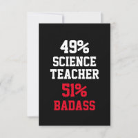 Science Teacher Badass-kort