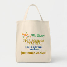 Science Teacher Canvas Tote